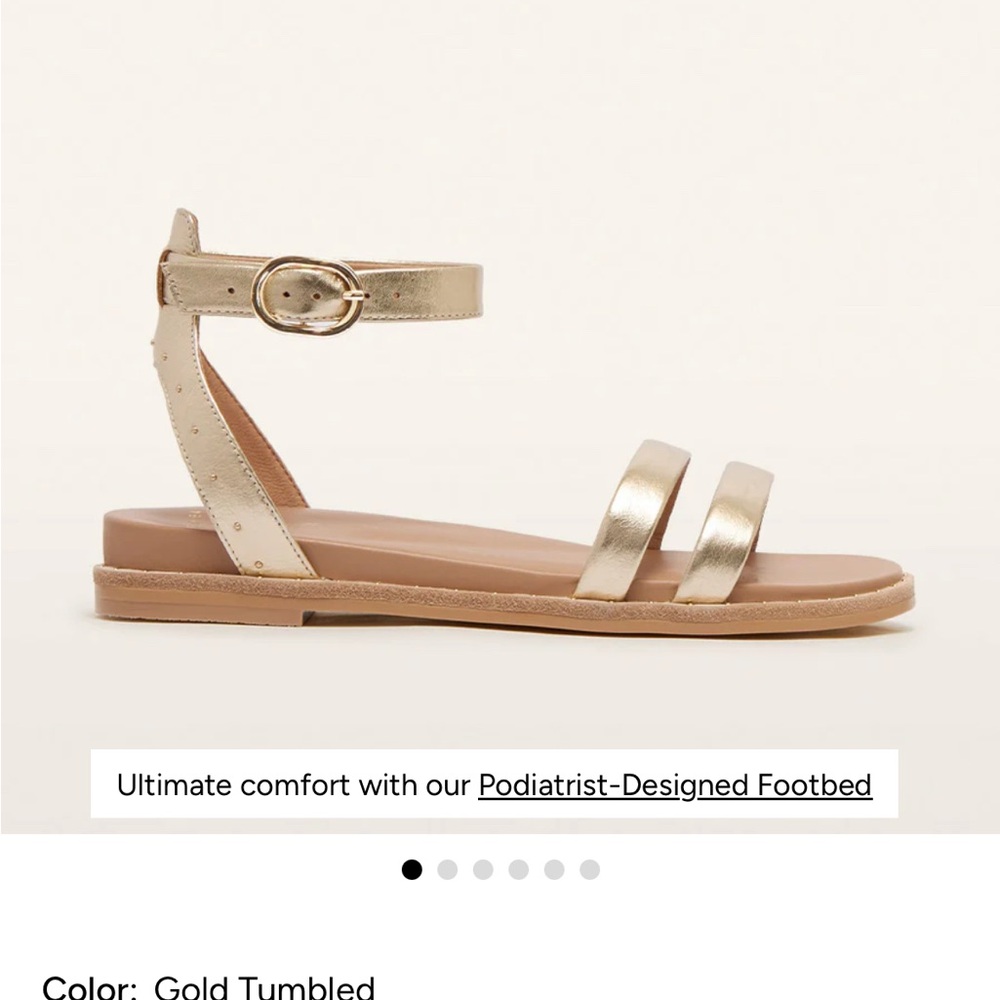Frankie4 Patterson Gold Tumbled Women's Sandals